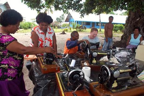 Sewing machine day, Luf island