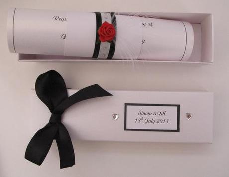 scroll wedding invitation