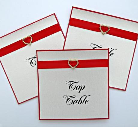 red gold wedding table names