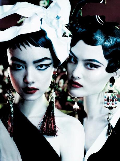 Sui He, Sung Hee Kim, Ji Hye Park and Fei Fei Sun by Mario Testino for Vogue UK March 2013