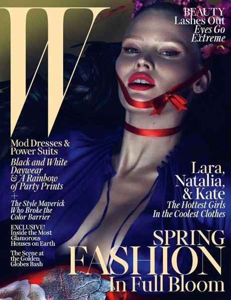 Kate Moss, Lara Stone and Natalia Vodianova by Mert Alas & Marcus Piggott for W Magazine March 2013