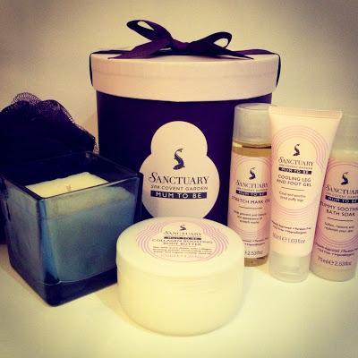 Ultimate Pampering thanks to the Sanctuary Hat Box Mum to be gift set