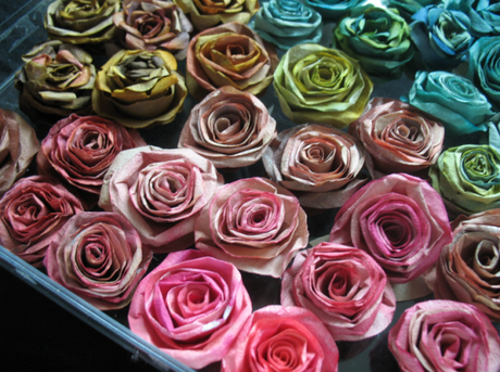 Coffee filter roses