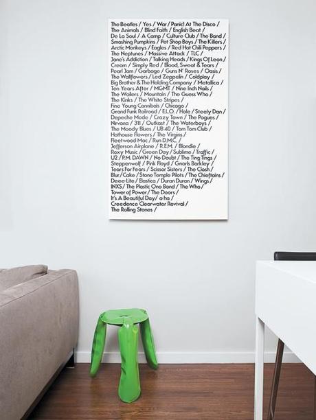 hanging typographic wall art