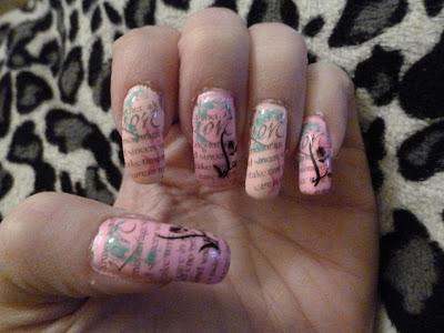 Newspaper Nail Art