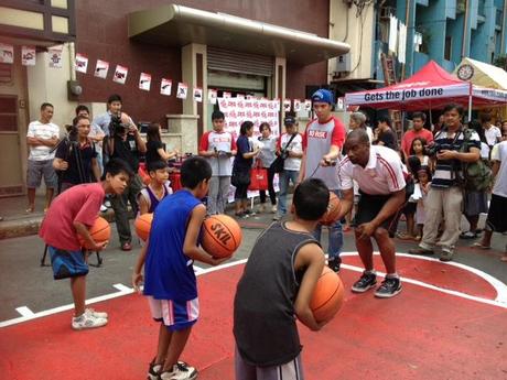 Champion coach and Skil endorser Norman Black at the recent Skil Paint the Town Red basketball court turn-over in Binondo
