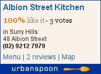 Albion Street Kitchen on Urbanspoon