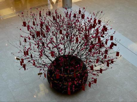 Money Tree dripping with lai see (red envelopes filled with money)
