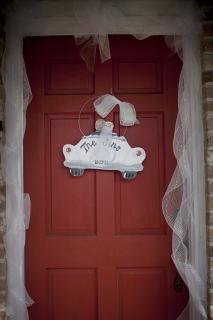 sign on door for newlyweds