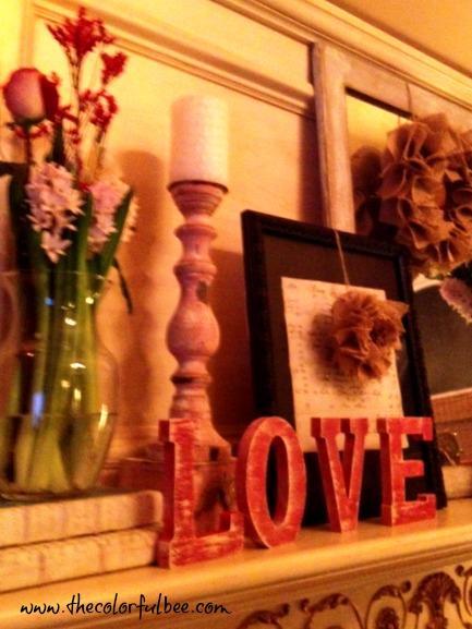 Valentine's Day Mantle