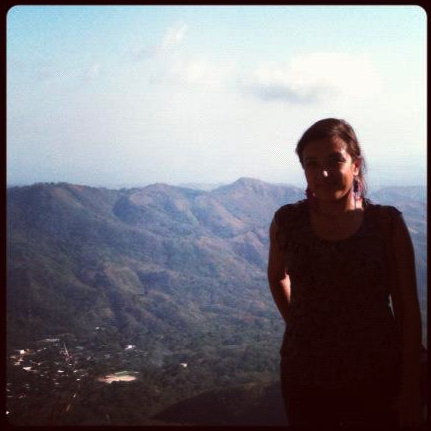 Posing by La Puerta del Diablo in El Salvador. January 2012. (Photo by Beatrice Carletti)