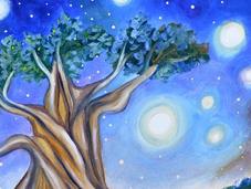 Paintings: Tree Life, Star Clouds Fiery Colors