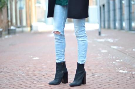 ripped jeans acne tess boots black
