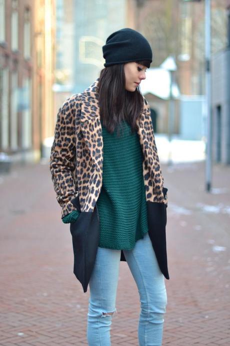 inspiration how to wear leopard coat
