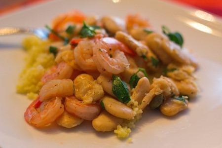 Shrimp with Butter Beans and Couscous (1 of 3)