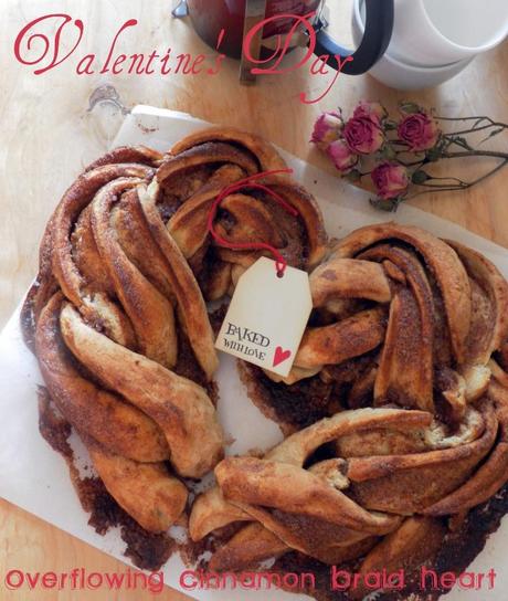 Overflowing Cinnamon Braid Heart for Valentine's
