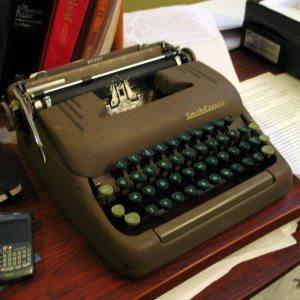 The Living Notebook's Typewriter that he uses. Love it.
