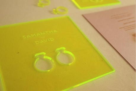 Perspex wedding invitation