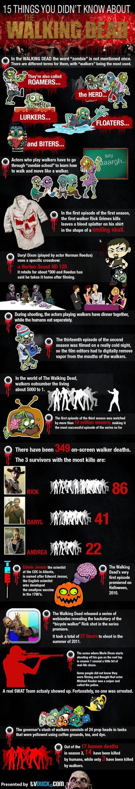 15 Things You Did Not Know About The Walking Dead Infographic