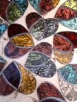honiton lace stained glass painted heart