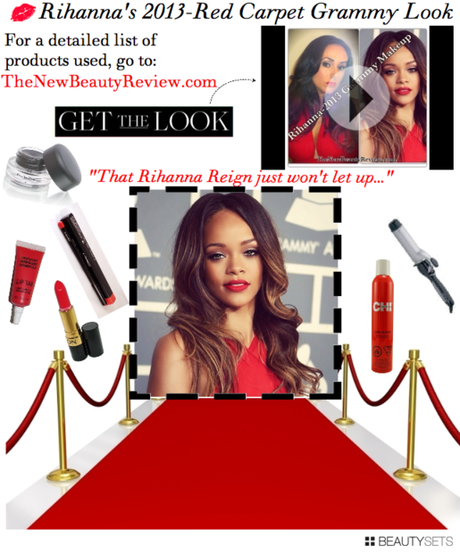Beautysets - Rihanna's 2013 Red Carpet Grammy look