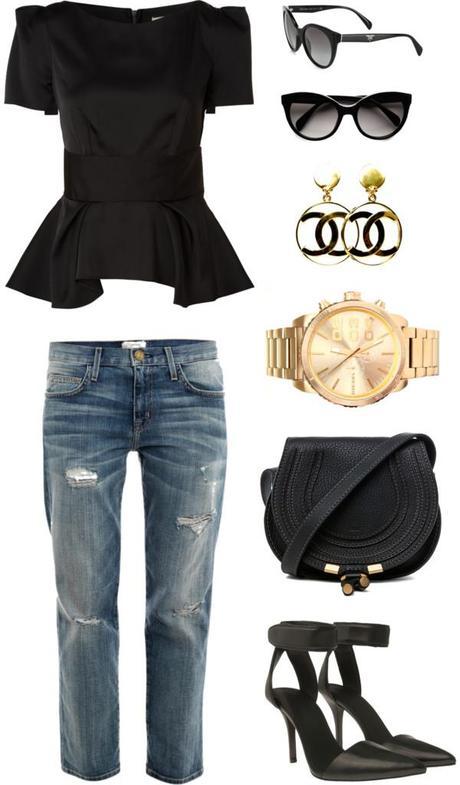 Peplum + Boyfriend Jeans