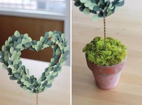 How to make a paper topiary heart