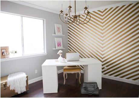 Gold Chevron Walls