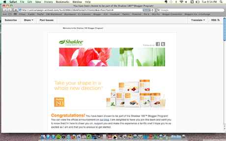 shaklee 180 blogger program