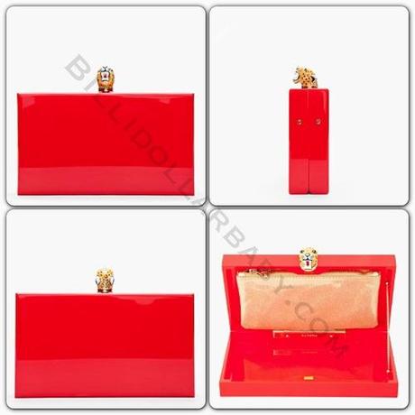 Charlotte Olympia Blue and Red Transparent Perspex Spider-Clasp...