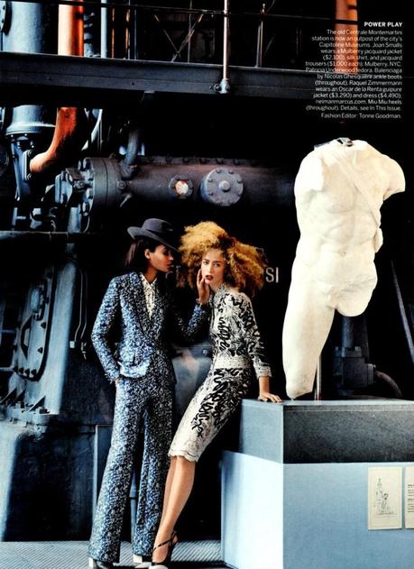 Joan Smalls and Raquel Zimmerman by Mario Testino for Vogue US March 2013