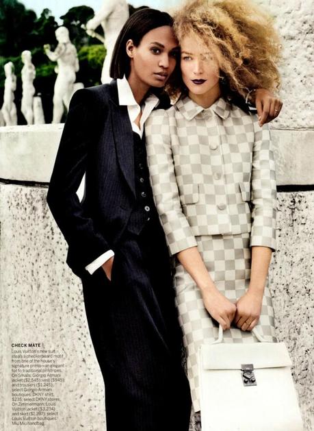 Joan Smalls and Raquel Zimmerman by Mario Testino for Vogue US March 2013 7