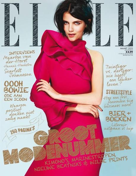 Cover- Agnes Nabuurs for Elle Netherlands March 2013 by Jeroen W Mantel