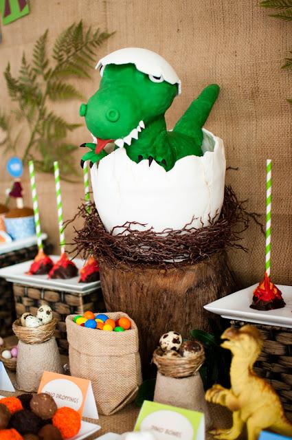 A Super Cute Dinosaur Themed Birthday "Zachysaurus" by It's a Cake