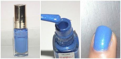 A creamy/shimmery bright blue nail paint shade!