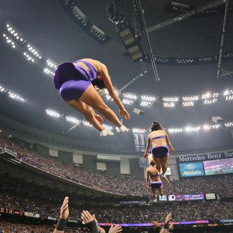 Baltimore Ravens Cheerleaders At The Super Bowl