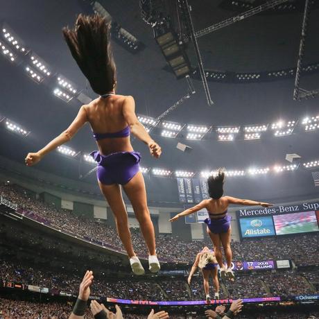 Baltimore Ravens Cheerleaders At The Super Bowl