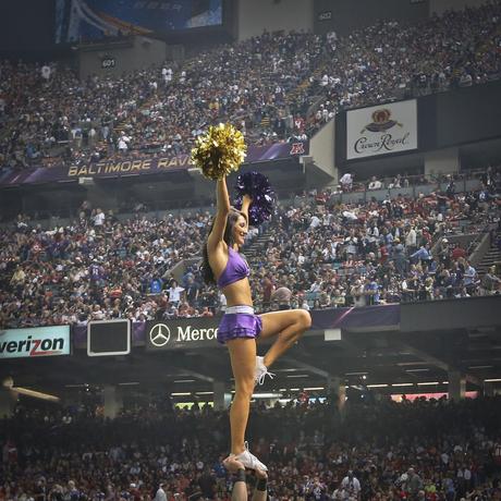 Baltimore Ravens Cheerleaders At The Super Bowl