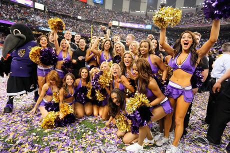 Baltimore Ravens Cheerleaders At The Super Bowl