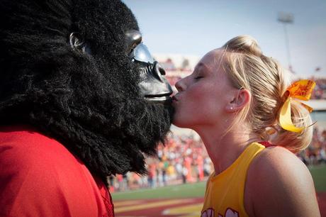 Pitt State Cheerleader Celebrates Valentine's Day With a Little Mascot Love