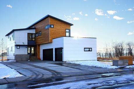 Modern modular passive home in Lethbridge