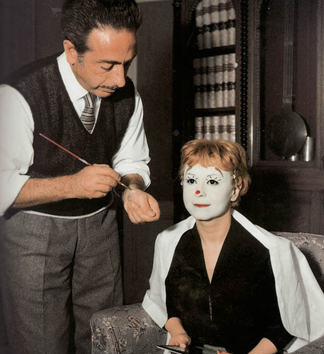 Giuletta Masina on the set of La Strada (1954)