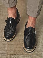 Steppin' Out Right:  Balmain Monk-strap Raffia Front Shoe