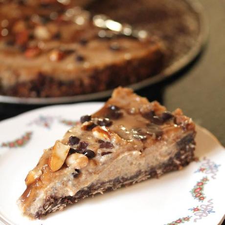 Vegan Caramel Almond Cheesecake