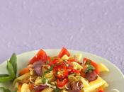 Pasta with Grilled Peppers Chili