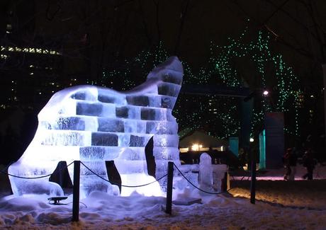 Ice sculptured Polar Bear - Winterlude - Ottawa