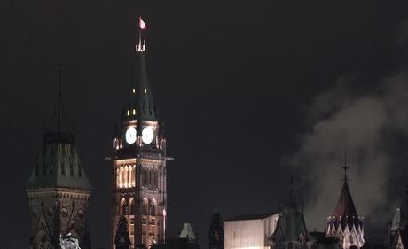 Peace Tower at night - Winterlude - Ottawa