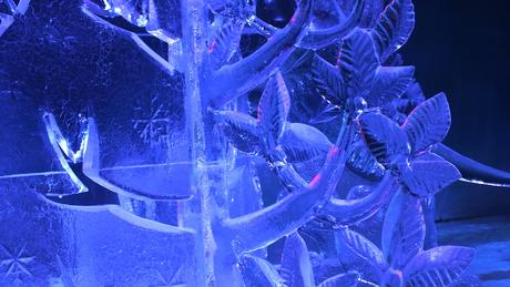 3rd place Ice Sculpture contest winner - leaves - Winterlude - Ottawa