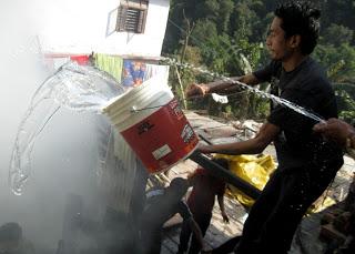 Fire gutted a house at Shantinagar, Singtam