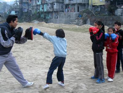 Young Boxers training at Singtam